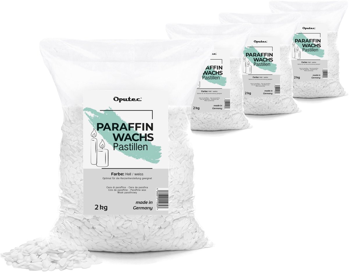   8kg paraffinewas pastilles | kaarsenwas wit | gietwas | zelf kaarsen maken | smeltpunt 55–59°C | made in Germany